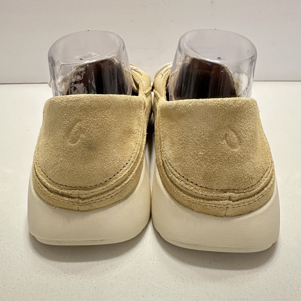 Olukai KA'A DRIVER Suede Shoes Moccasin In Golden Sand Men's Size 9 NEW Lace Up - Picture 6 of 11